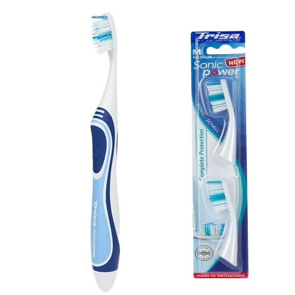 درمانش مسواک برقی تریزا مدل Sonic power Complete Protection به همراه سری یدک بسته 2 عددی تجهیزات دندانپزشکی