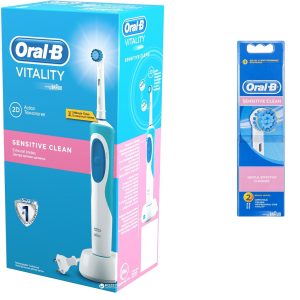 درمانش مسواک برقی اورال بی مدل vitality sensitive به همراه سری یدک بسته 2 عددی تجهیزات دندانپزشکی