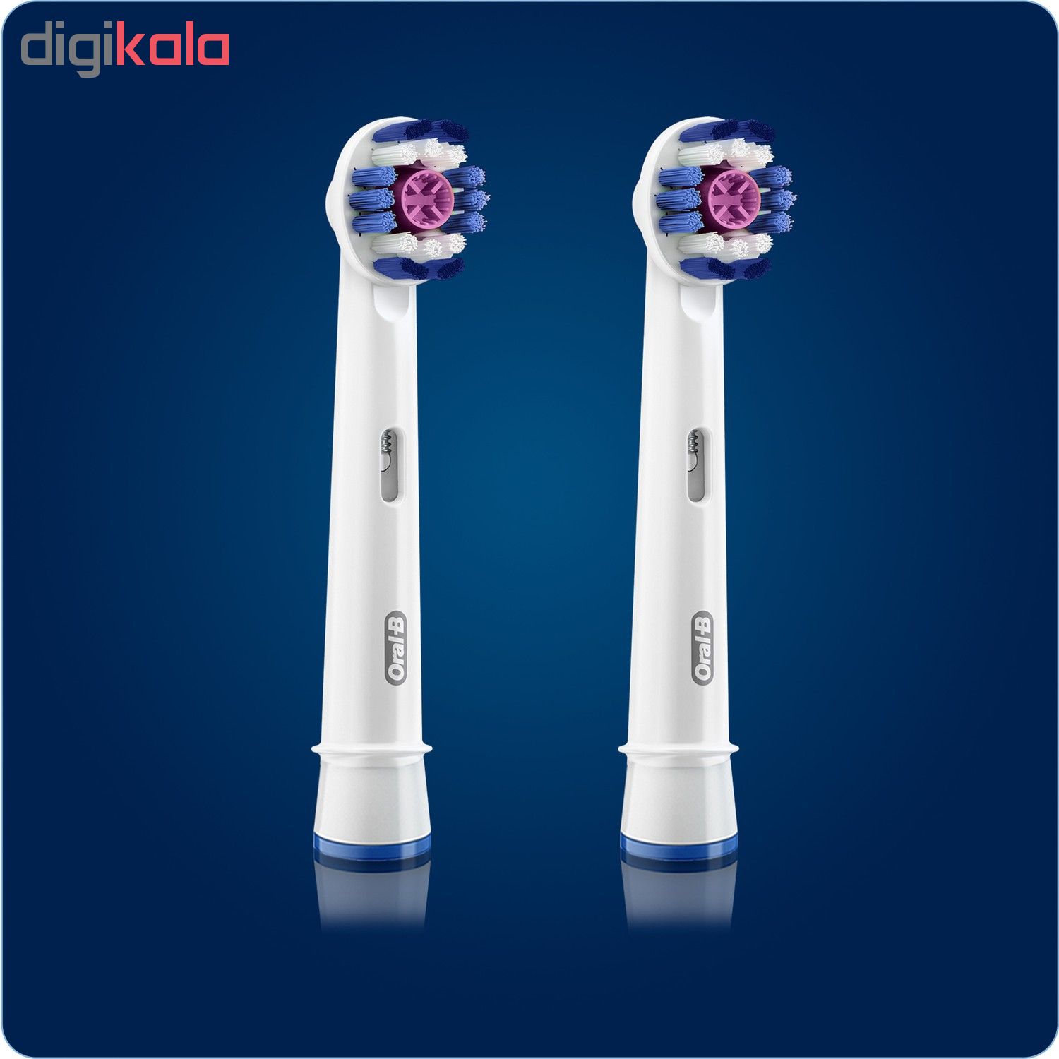 درمانش سری یدک مسواک برقی اورال-بی مدل Brush Heads 3D White بسته 2 عددی تجهیزات دندانپزشکی