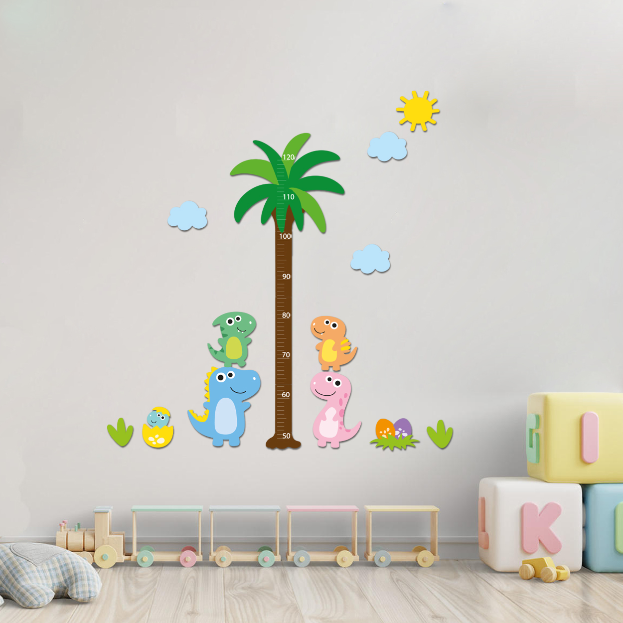 درمانش استیکر اندازه گیری کودک باروچین مدل خانواده دایناسورها کد 1291 بهداشت و سلامت کودک