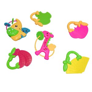 درمانش دندان گیر کودک مدل BABY TOYS مجموعه 5 عددی بهداشت و سلامت کودک