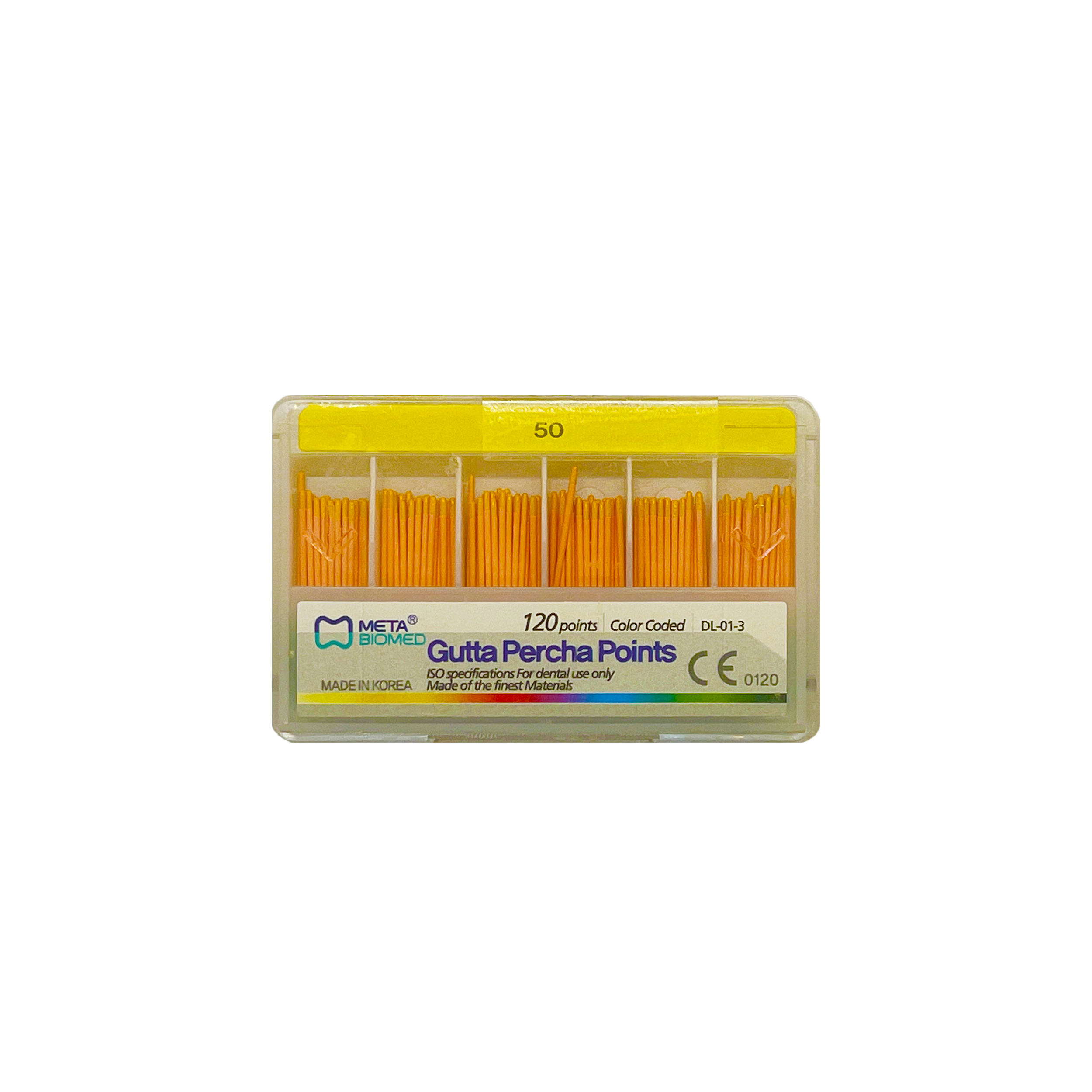 درمانش گوتا دندانپزشکی متا بایومد مدل 50 بسته 120 عددی تجهیزات دندانپزشکی