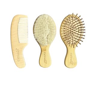 درمانش ست شانه و برس کودک کاوالو مدل Natural sense مجموعه 3 عددی بهداشت و سلامت کودک