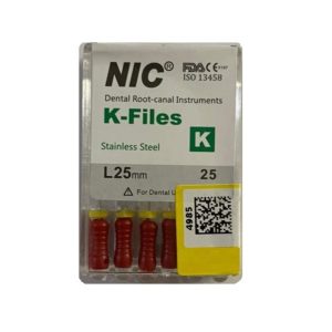 درمانش کا فایل دندانپزشکی ان آی سی مدل 25 کد 25 بسته 6 عددی تجهیزات دندانپزشکی