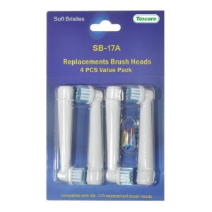 درمانش  سری یدک مسواک برقی تیکر مدل SB-17A بسته 4 عددی تجهیزات دندانپزشکی