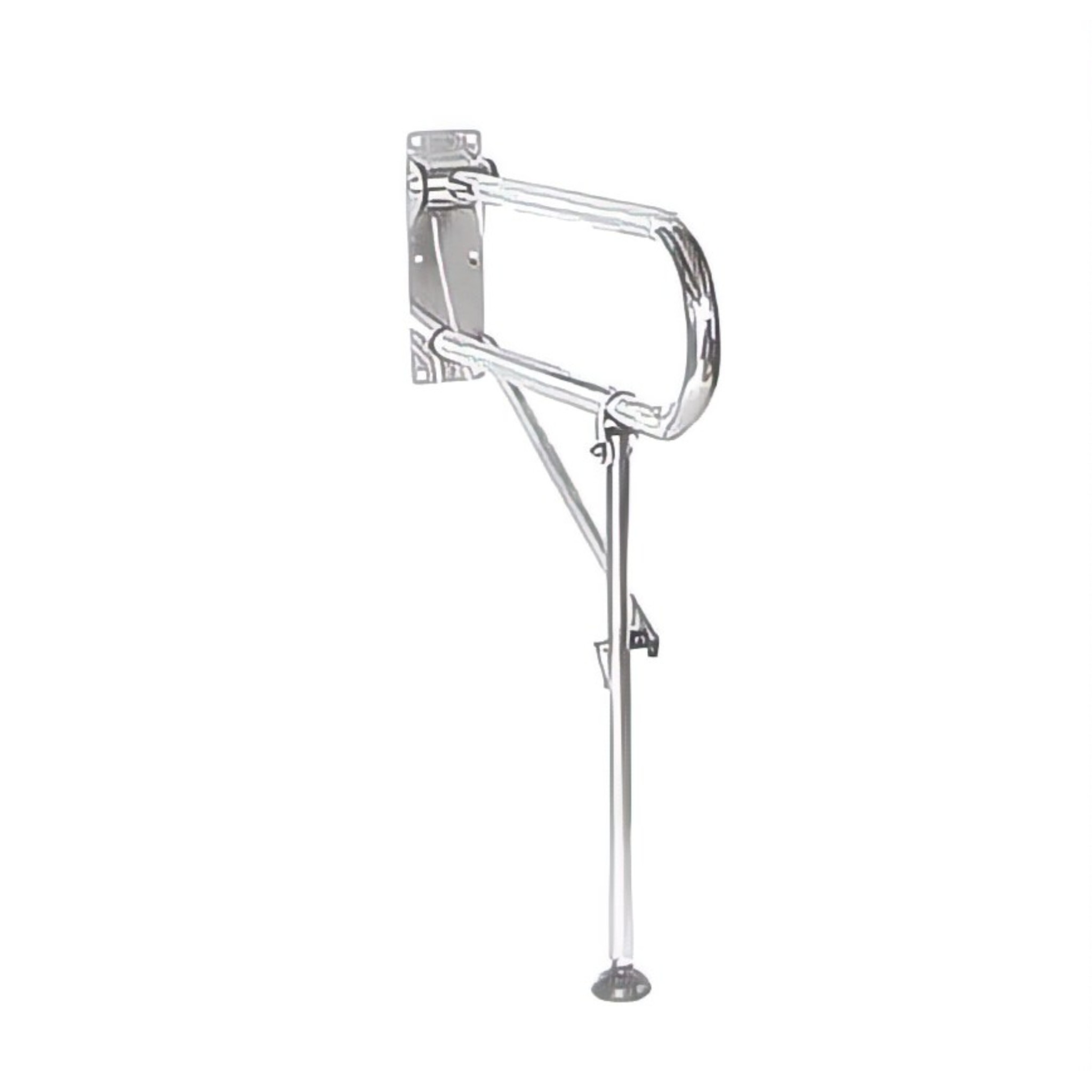 درمانش دستگیره کمکی آرامش سازان مدل تاشو پایه دار کروم توانبخشی