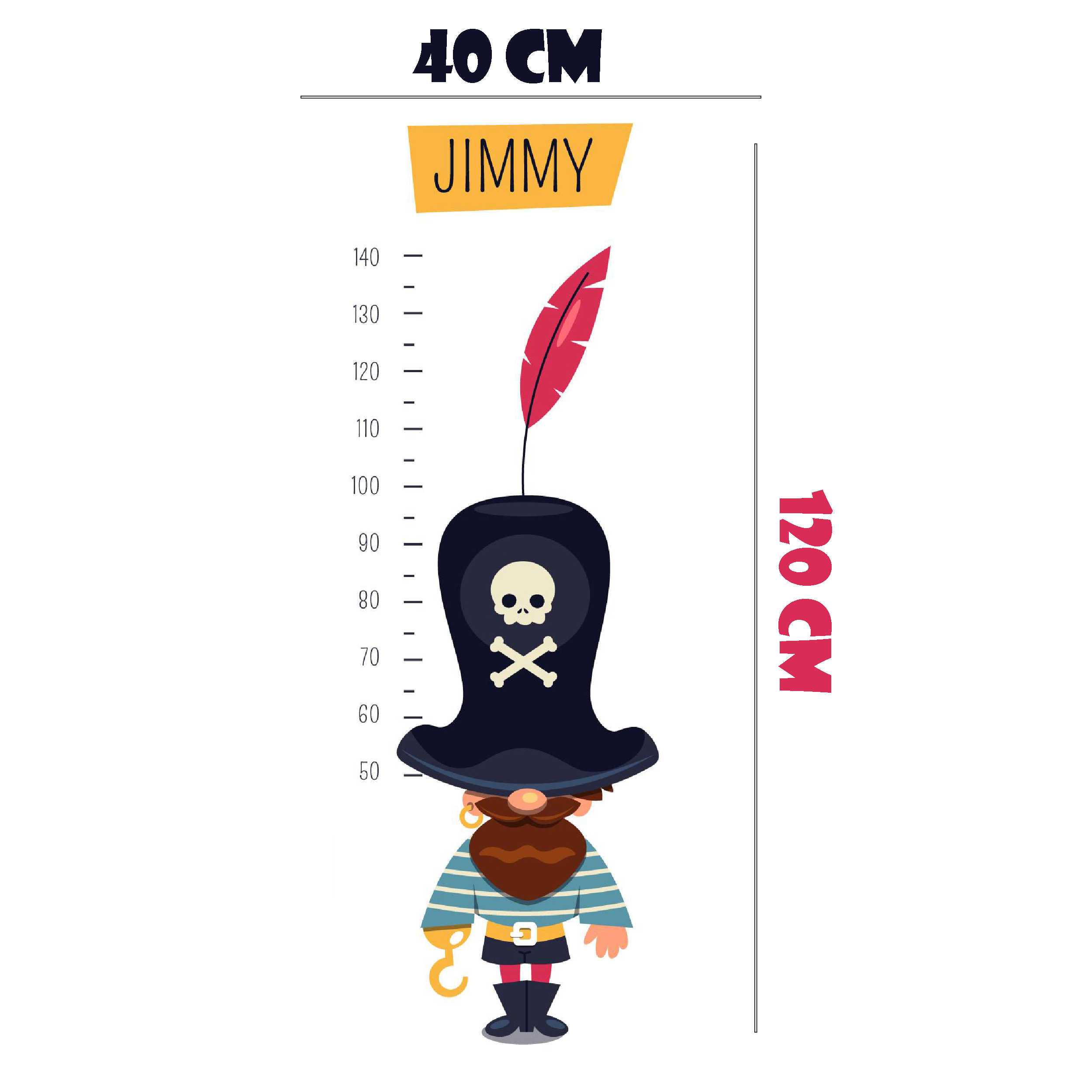 درمانش استیکر اندازه گیری قد کودک مدل جیمی بهداشت و سلامت کودک