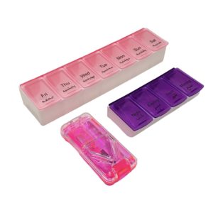 درمانش یادآور و نگهدارنده قرص مدل 01 مجموعه 2 عددی به همراه دستگاه تقسیم قرص دستگاه های عمومی پزشکی