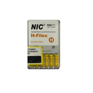 درمانش اچ فایل دندانپزشکی ان آی سی مدل 25 کد 20 بسته 6 عددی تجهیزات دندانپزشکی