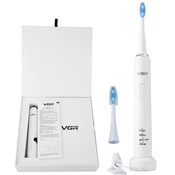 درمانش مسواک برقی وی جی ار مدل V-805 به همراه سری یدک تجهیزات دندانپزشکی