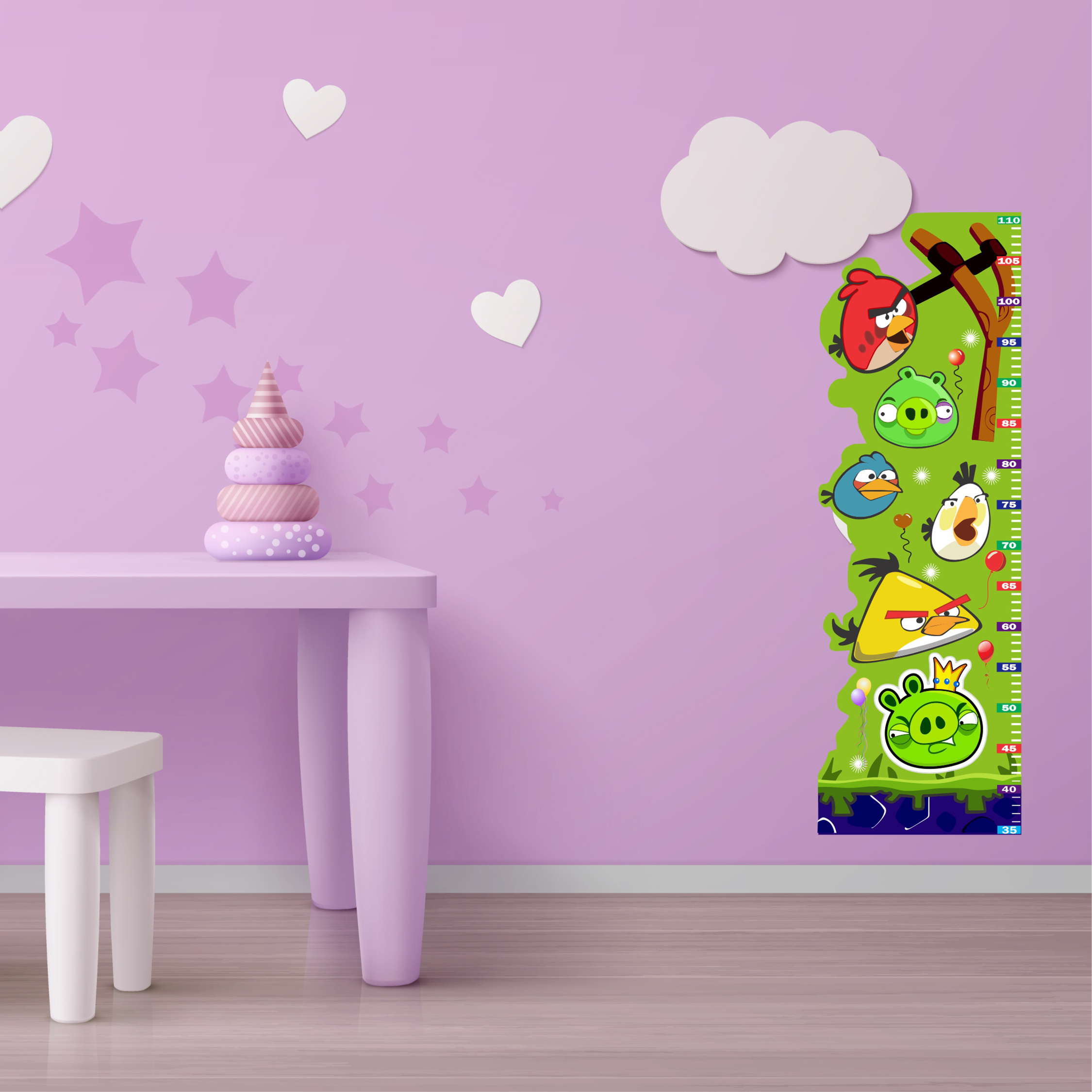 درمانش استیکر اندازه گیری قد طرح انگری بیردز بهداشت و سلامت کودک