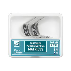 درمانش نوار ماتریس ایوری باله دار خیلی بزرگ با لج تور وی ام مدل (5)1.531 TorVM بسته 12 عددی تجهیزات دندانپزشکی