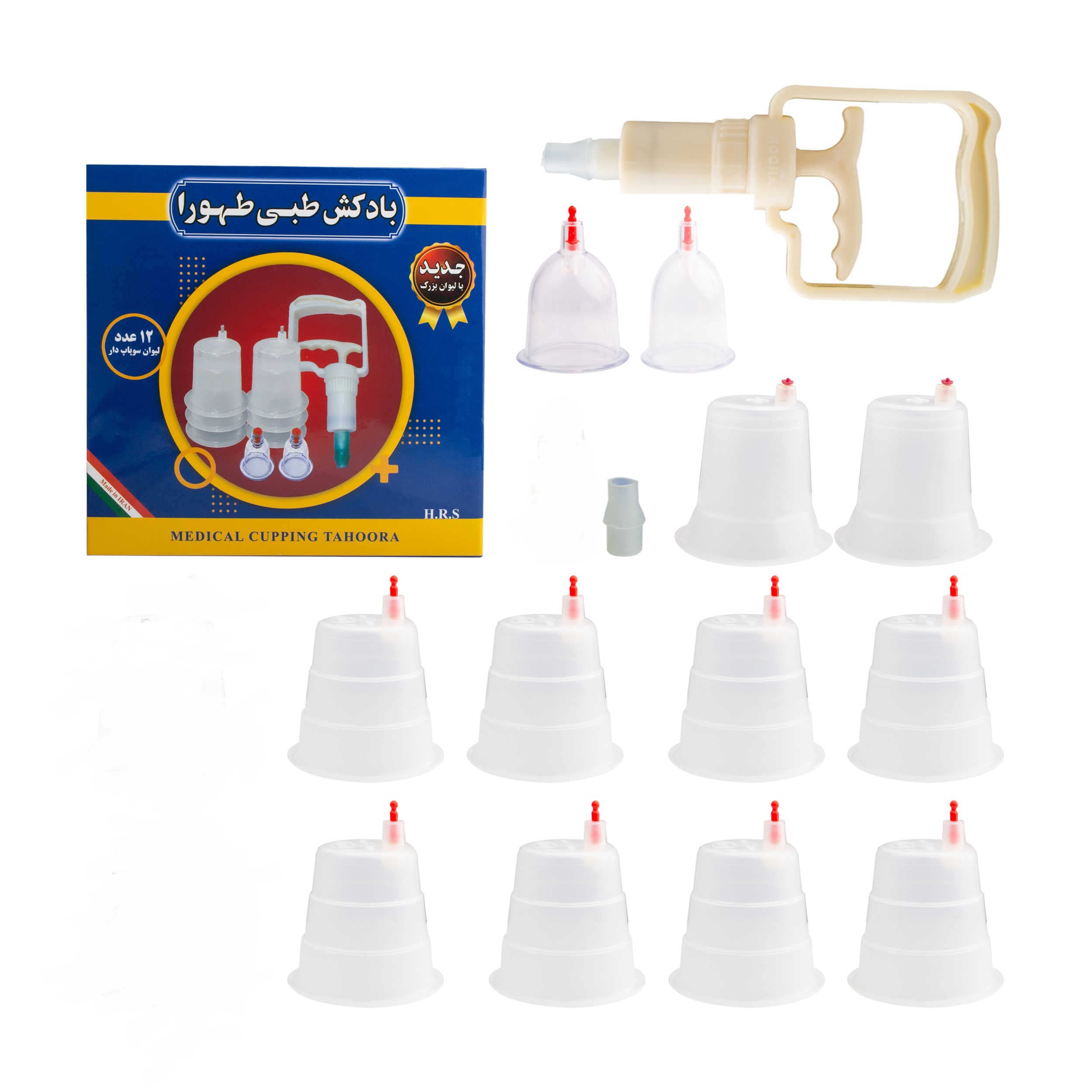 درمانش بادکش بدن طهورا مدل 02 بسته 12 عددی دستگاه های عمومی پزشکی