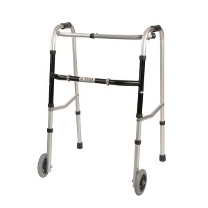 درمانش واکر چرخدار تاشو برسا مدل آلومینیوم کد 7739 توانبخشی