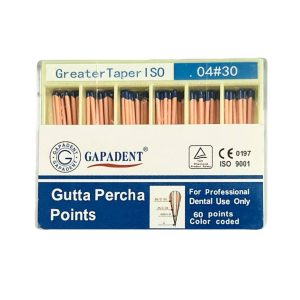 درمانش گوتا دندانپزشکی گاپادنت مدل 30 کد 04 بسته 60 عددی تجهیزات دندانپزشکی