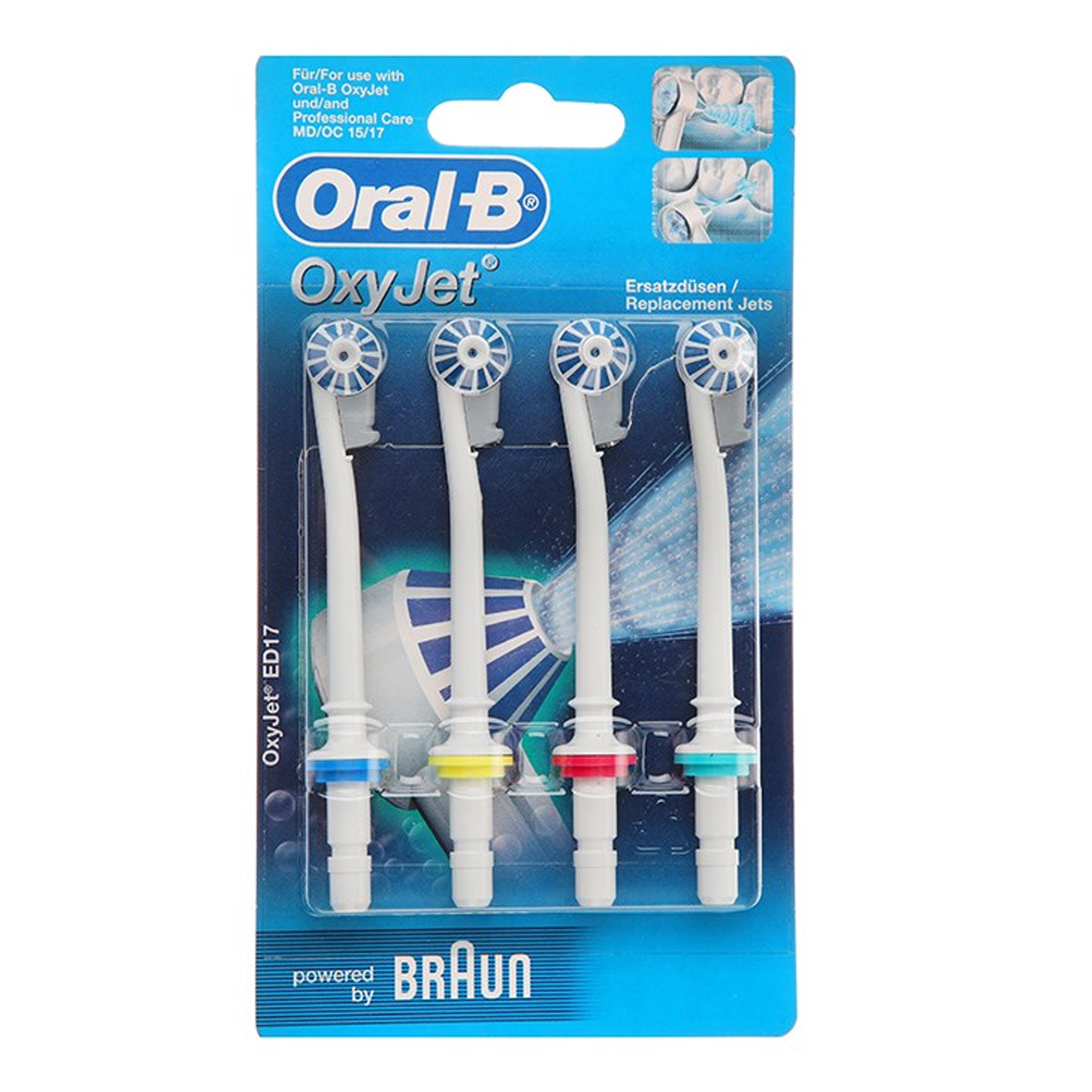 درمانش سری یدک مسواک برقی اورال-بی مدل ED 17-4 Oxyjet بسته 4 عددی تجهیزات دندانپزشکی