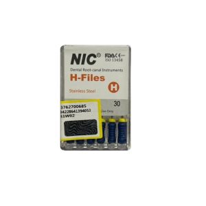 درمانش اچ فایل دندانپزشکی ان آی سی مدل 25 کد 30 بسته 6 عددی تجهیزات دندانپزشکی