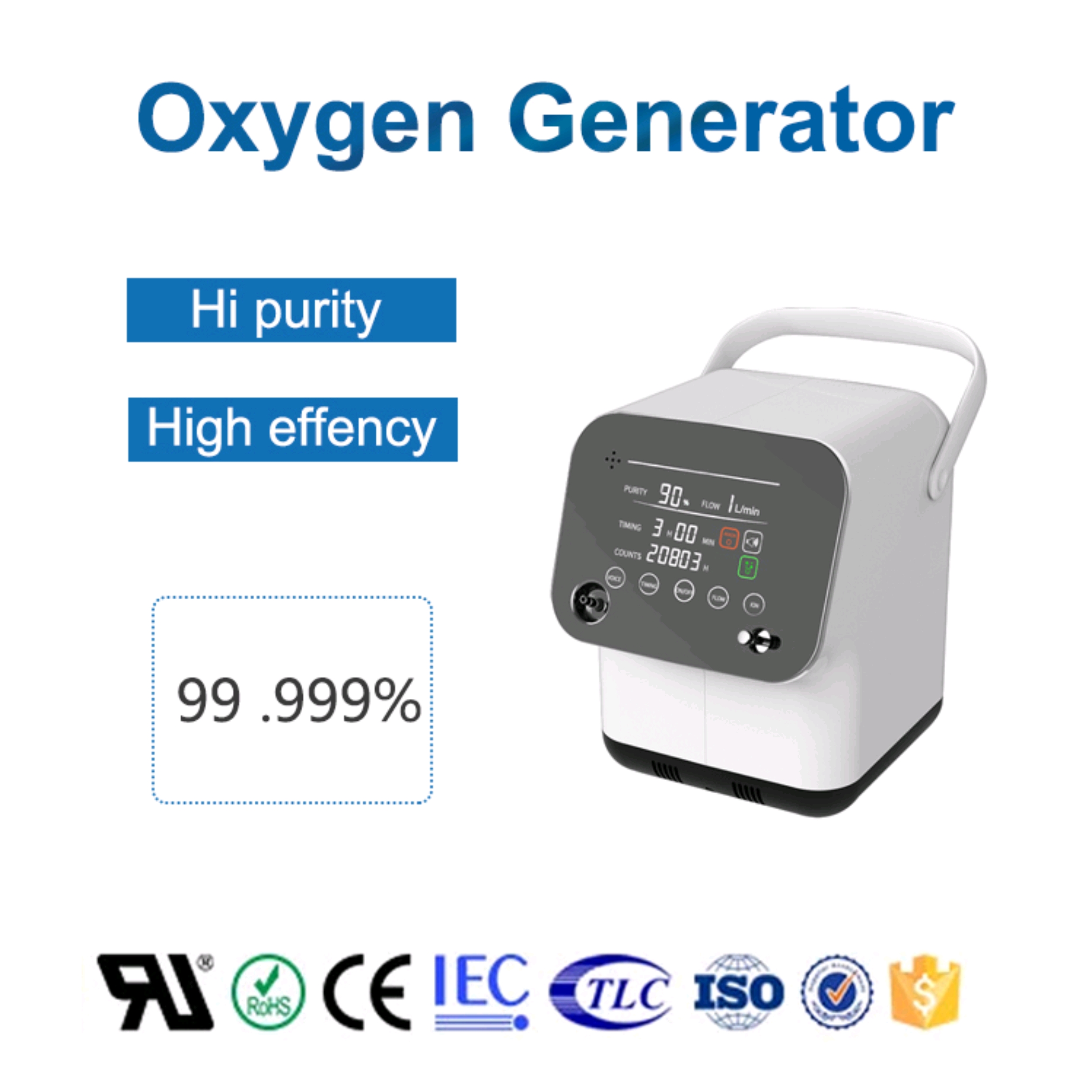 درمانش اکسیژن ساز مدل ZY1S تجهیزات کمک تنفسی
