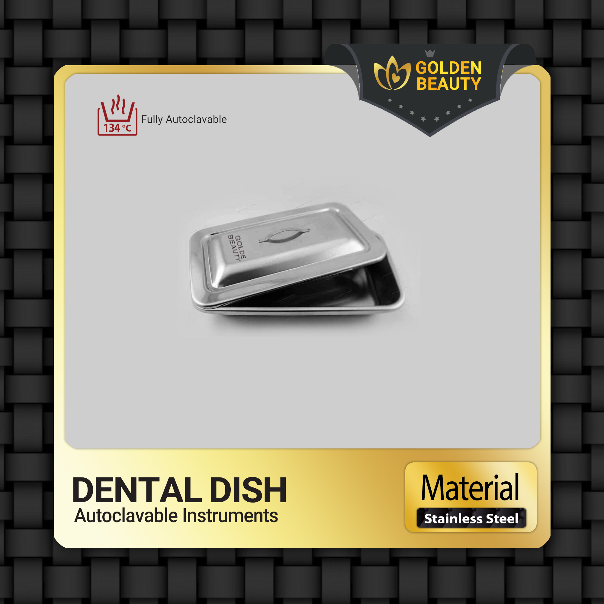 درمانش سینی دندانپزشکی گلدن بیوتی مدل L کد 02 تجهیزات دندانپزشکی