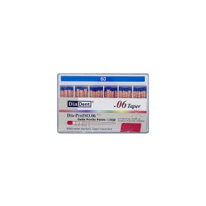 درمانش گوتا دندانپزشکی دیادنت مدل مدرج کد 06-60 بسته 60 عددی تجهیزات دندانپزشکی