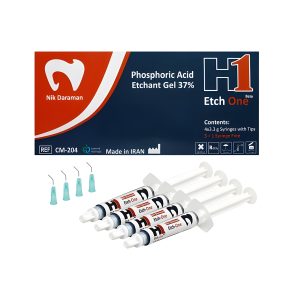 درمانش اسید اچ نیک درمان مدل Phosphoric Acid Etchant Gel 37% حجم 10 میلی لیتر بسته 4 عددی تجهیزات دندانپزشکی
