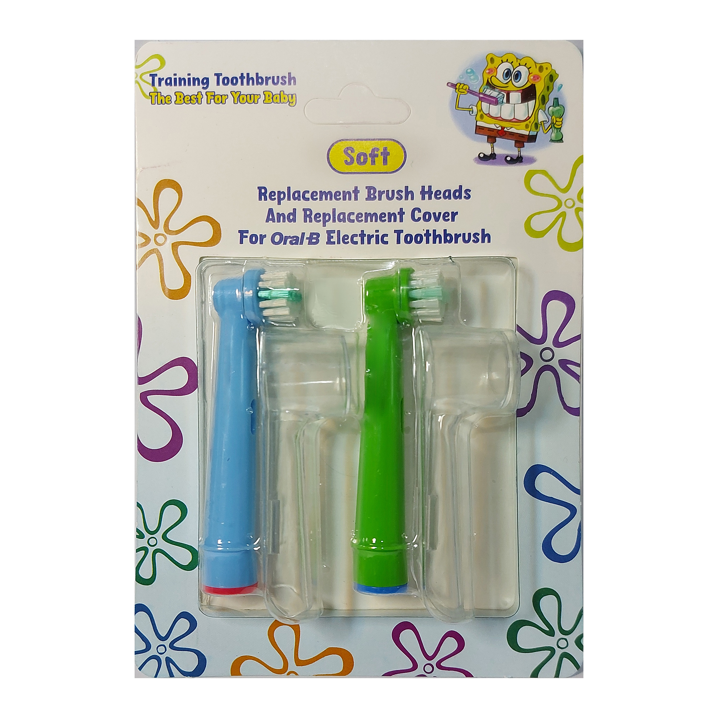 درمانش سری یدک مسواک برقی مدل Sponge Bob بسته 2 عددی تجهیزات دندانپزشکی