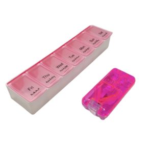 درمانش یادآور و نگهدارنده قرص مدل هفتگی به همراه دستگاه تقسیم قرص دستگاه های عمومی پزشکی