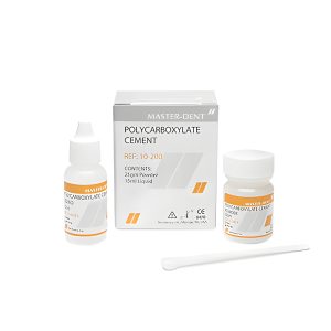 درمانش سمان پلی کربکسيلات مستر دنت مدل Polycarboxylate Cement مقدار 25 گرم تجهیزات دندانپزشکی