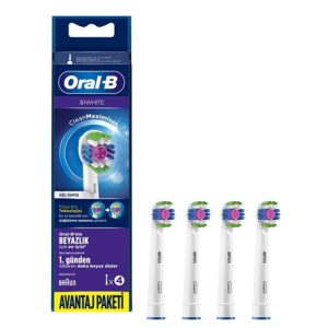 درمانش سری یدک مسواک برقی اورال-بی مدل 3D white کد clean maximiser بسته 4 عددی تجهیزات دندانپزشکی