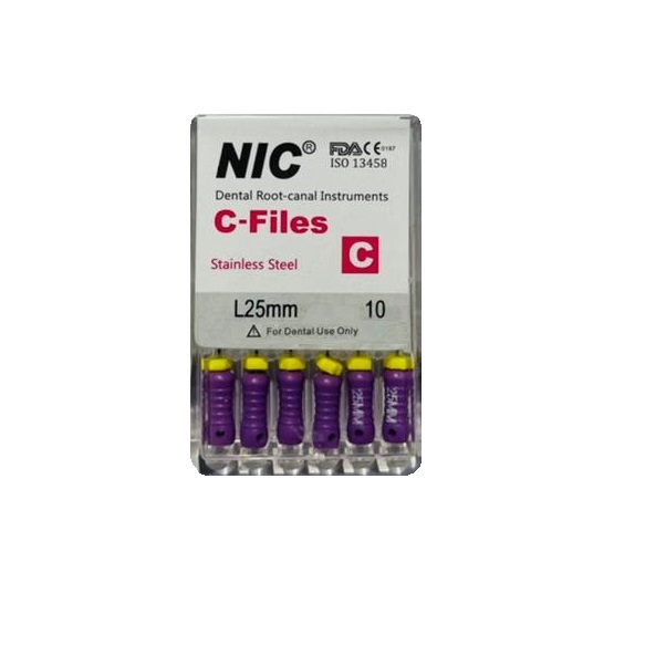 درمانش سی فایل دندانپزشکی ان آی سی مدل 25 کد 10 بسته 6 عددی تجهیزات دندانپزشکی