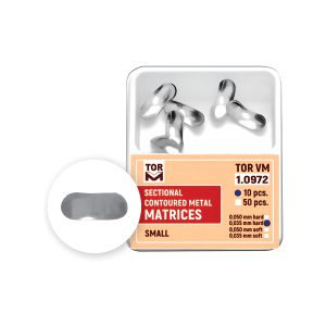 درمانش سکشنال ماتریس برش خورده و فرم داده شده تور وی ام 1.0972 TorVM بسته 10 عددی تجهیزات دندانپزشکی