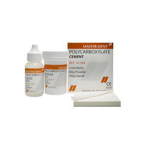 درمانش سمان پلی کربکسيلات مستر دنت مدل Polycarboxylate Cement مقدار 80 گرم تجهیزات دندانپزشکی
