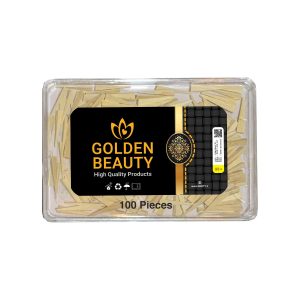 درمانش وج دندانپزشکی گلدن بیوتی مدل چوبی کد 03 بسته 100 عددی تجهیزات دندانپزشکی