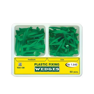 درمانش وج پلاستیکی تور وی ام مدل 1.840 TorVM بسته 80 عددی تجهیزات دندانپزشکی