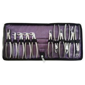 درمانش ست فورسپس دندانپزشکی مدل 0230 بسته 11 عددی تجهیزات دندانپزشکی